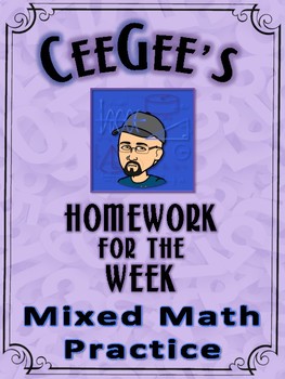 Preview of Weekly Homework - Mixed Math (5 Day)