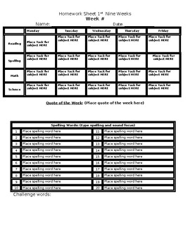 weekly homework sheet 7 answers