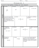 8th Grade MATH Weekly Homework Sheets for the ENTIRE YEAR!