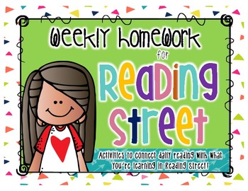 Preview of Weekly Homework for Reading Street