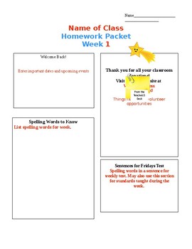 teacher note to parents about homework sample