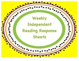 Weekly Independent Reading Response Sheets - 4 Weeks