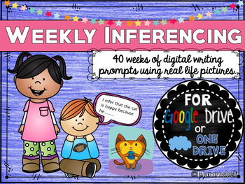 Preview of Weekly Inferencing DIGITAL Writing Prompts