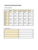 Weekly Instructional Schedule for Virtual Teaching Template