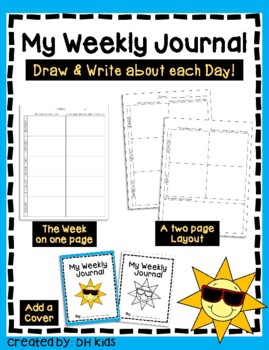 Weekly Journal - Homework Journal - Weekly Homework - Draw Write Journal