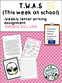Preview of TWAS (This week at school)- Weekly letter to Parents