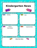 Weekly Kindergarten Newsletter Template