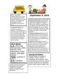 Weekly Kindergarten Newsletters