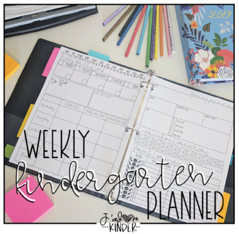 Preview of Weekly Kindergarten Planner