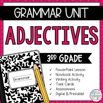Preview of Grammar Third Grade Activities: Adjectives