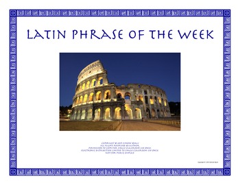 Preview of Weekly Latin Phrases Language Arts Word Study Etymology CCSS ELA