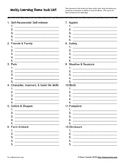 Weekly Learning Themes Book Inventory Printable