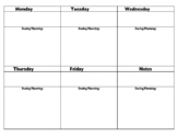 Weekly Lesson/Conference time planner