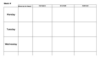 Preview of Weekly Lesson Plan Book