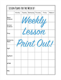 Weekly Lesson Plan Print Out For Agriculture Teachers