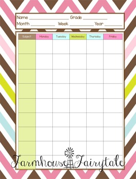 Weekly Lesson Plan Template by UltraSassyBeast | TPT