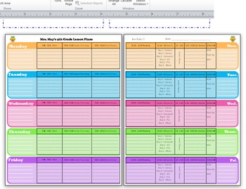 weekly lesson plan template editable colorful by mrs