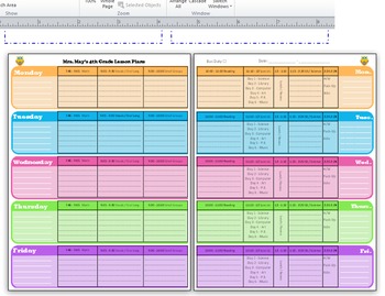 Preview of Weekly Lesson Plan Template -EDITABLE- colorful