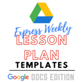 Weekly Lesson Plan Template Editable (Google Docs Version)