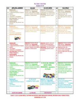 Preview of Weekly Lesson Plan Template K-6