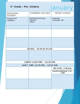 Weekly Lesson Plan Template (editable) by Jessica Doherty TPT