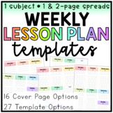 Weekly Lesson Plan Templates