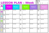 Weekly Lesson Plan's - NCCD adjustment evidence