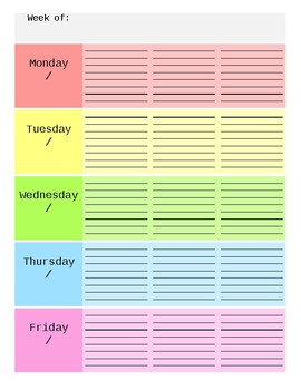 Editable Weekly Lesson Planner by Lynzee Stimpson | TPT