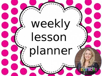 Preview of Weekly Lesson Planner