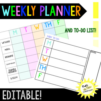 Preview of Digital Learning Weekly Lesson Planner