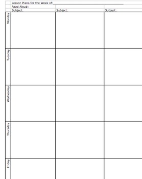 Preview of Weekly Lesson Planner (Block Planner in Excel)