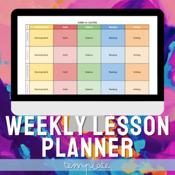 Preview of Weekly Lesson Planner HyperDoc