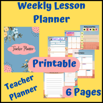 Preview of Weekly Lesson Planner "Teacher Planner"