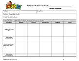 Weekly Lesson Planning Form Infant to Preschool