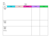 Weekly Lesson Planning Template- EDITABLE on Google Docs 