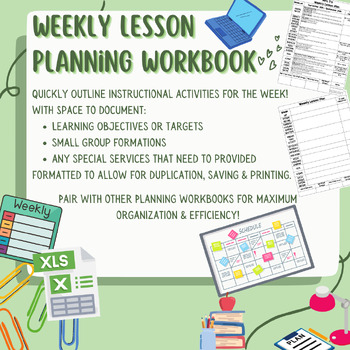 Preview of Weekly Lesson Planning Workbooks