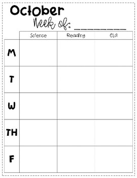 Elementary Weekly Lesson Plans by Fired up in 5th | TpT