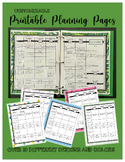 Weekly Lesson Plans Planner Schedule Planning Pages Sheet 