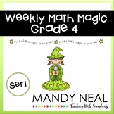 Weekly Math Magic - Fourth Grade, Set 1 (CCSS aligned)