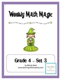 Weekly Math Magic - Fourth Grade, Set 3 (CCSS aligned)