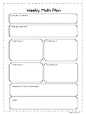 Weekly Math Planning Tool