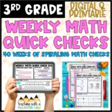 Weekly Math Quick Checks 3rd Grade