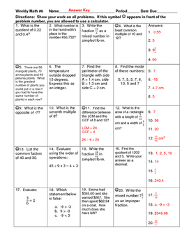 Weekly Math Review Q2 3