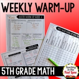 5th Grade Math Morning Work - Bell Ringer or Warm Up Activ