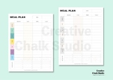 Weekly Meal & Grocery Planner Single Sheet | For Teachers,
