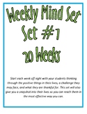 Weekly Mind Set, 20 Weeks, Set #1