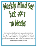 Weekly Mind Set Forms Set 1, 20 Weeks, Christian Version