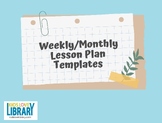 Weekly/Monthly Lesson Plan Template