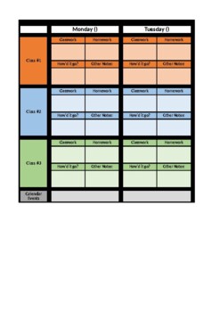 Preview of Weekly/Monthly Lesson Planner