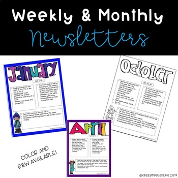 Preview of Weekly/Monthly Newsletters